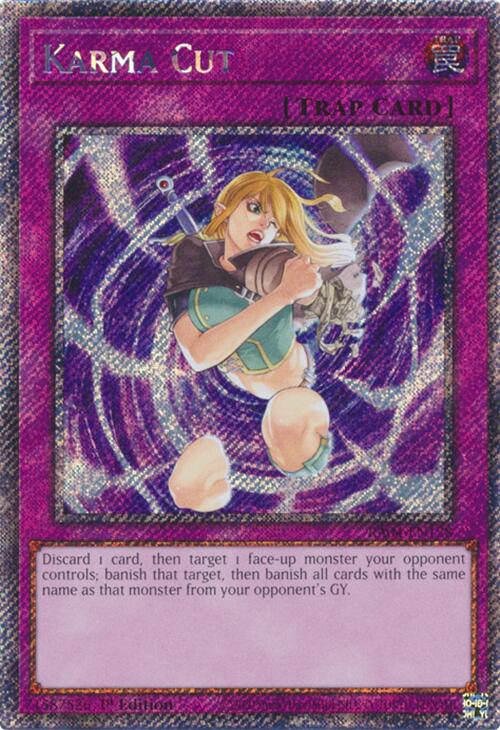 Karma Cut [RA04-EN128] Platinum Secret Rare | Galactic Gamez