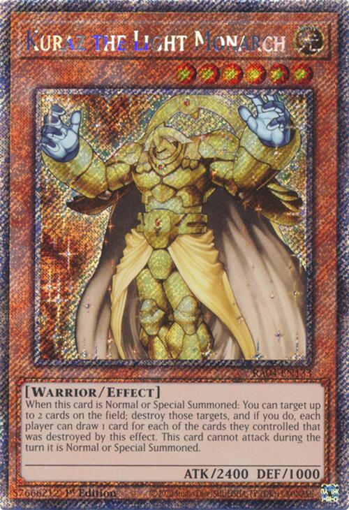 Kuraz the Light Monarch [RA04-EN133] Platinum Secret Rare | Galactic Gamez