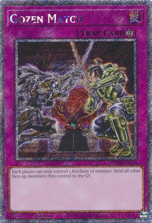Gozen Match [RA04-EN134] Platinum Secret Rare | Galactic Gamez