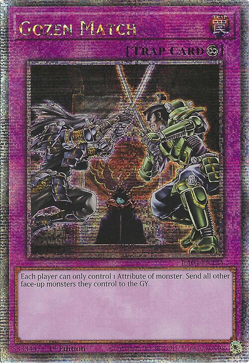 Gozen Match [RA04-EN134] Quarter Century Secret Rare | Galactic Gamez