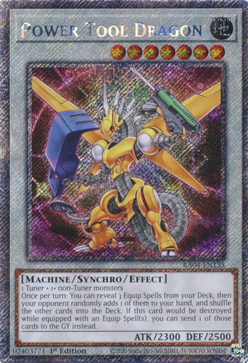 Power Tool Dragon [RA04-EN135] Platinum Secret Rare | Galactic Gamez