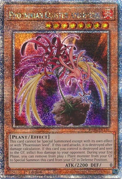 Phoenixian Cluster Amaryllis [RA04-EN136] Quarter Century Secret Rare | Galactic Gamez