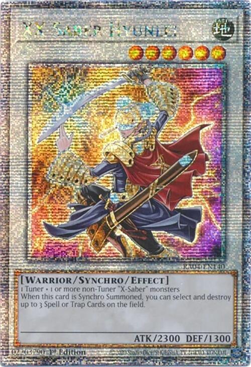 XX-Saber Hyunlei [RA04-EN140] Quarter Century Secret Rare | Galactic Gamez