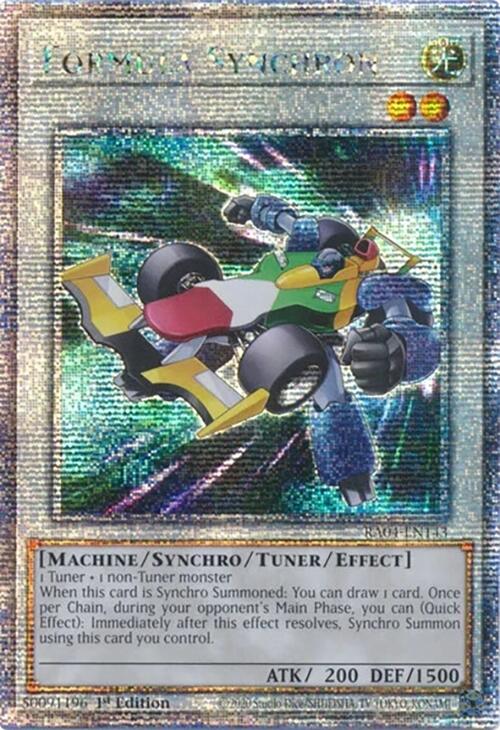 Formula Synchron [RA04-EN143] Quarter Century Secret Rare | Galactic Gamez