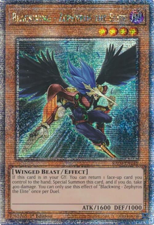 Blackwing - Zephyros the Elite [RA04-EN145] Quarter Century Secret Rare | Galactic Gamez