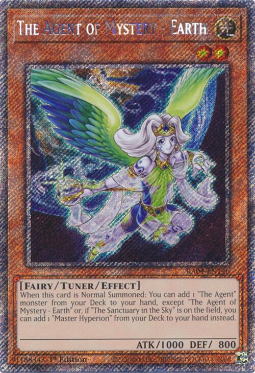 The Agent of Mystery - Earth [RA04-EN146] Platinum Secret Rare | Galactic Gamez
