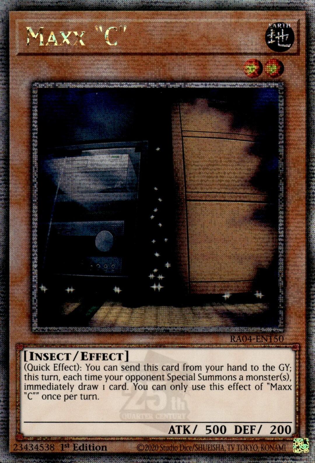 Maxx "C" [RA04-EN150] Quarter Century Secret Rare | Galactic Gamez