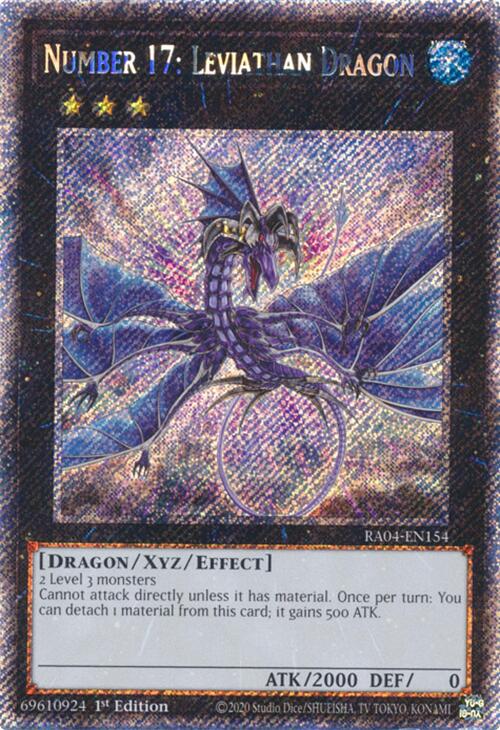 Number 17: Leviathan Dragon [RA04-EN154] Platinum Secret Rare | Galactic Gamez