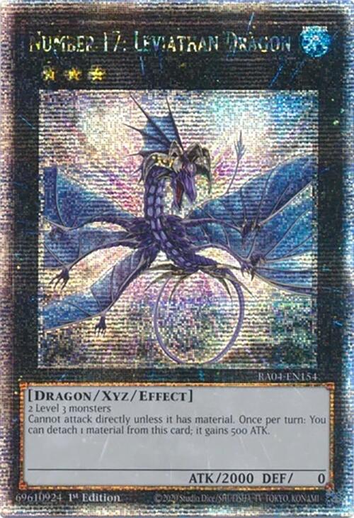Number 17: Leviathan Dragon [RA04-EN154] Quarter Century Secret Rare | Galactic Gamez