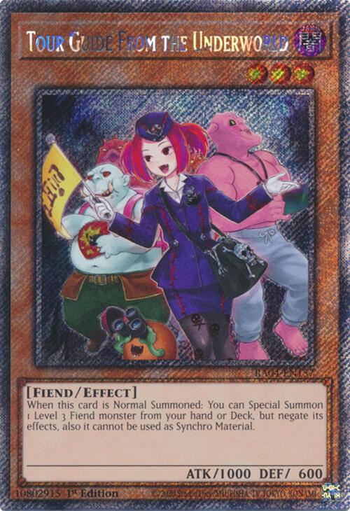 Tour Guide from the Underworld (Alternate Art) [RA04-EN157] Platinum Secret Rare | Galactic Gamez