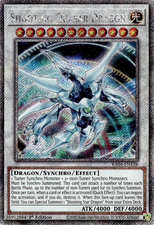 Shooting Quasar Dragon [RA04-EN158] Platinum Secret Rare | Galactic Gamez