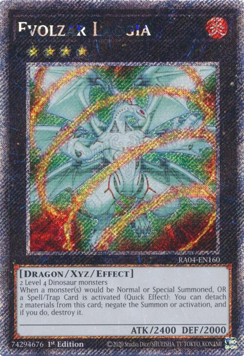 Evolzar Laggia [RA04-EN160] Platinum Secret Rare | Galactic Gamez