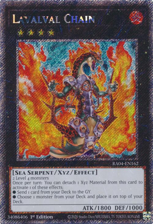 Lavalval Chain [RA04-EN162] Platinum Secret Rare | Galactic Gamez