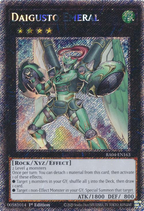 Daigusto Emeral [RA04-EN163] Platinum Secret Rare | Galactic Gamez
