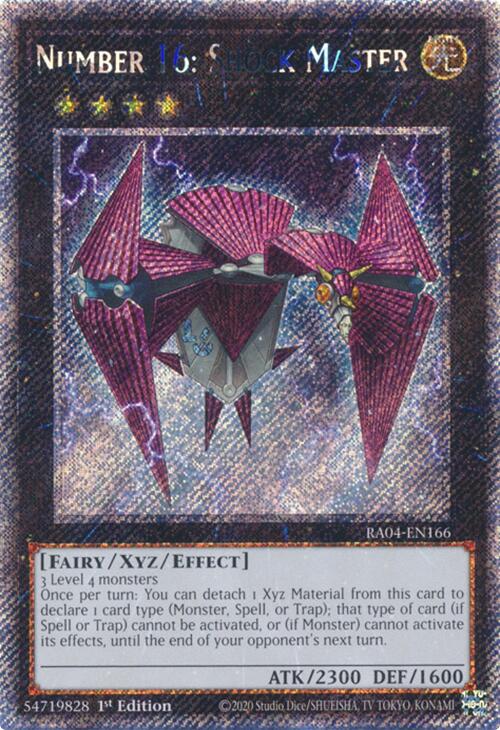 Number 16: Shock Master [RA04-EN166] Platinum Secret Rare | Galactic Gamez