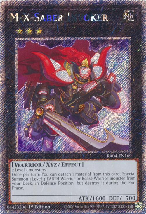 M-X-Saber Invoker [RA04-EN169] Platinum Secret Rare | Galactic Gamez