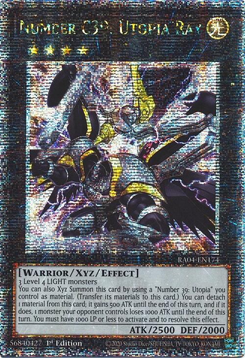 Number C39: Utopia Ray [RA04-EN174] Quarter Century Secret Rare | Galactic Gamez