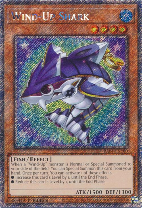 Wind-Up Shark [RA04-EN180] Platinum Secret Rare | Galactic Gamez