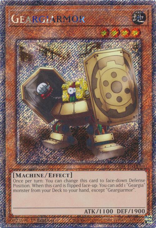 Geargiarmor [RA04-EN187] Platinum Secret Rare | Galactic Gamez