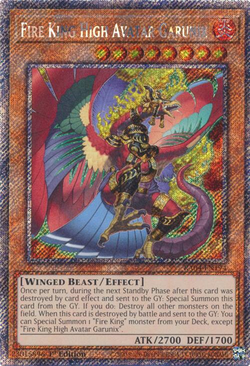 Fire King High Avatar Garunix [RA04-EN194] Platinum Secret Rare | Galactic Gamez
