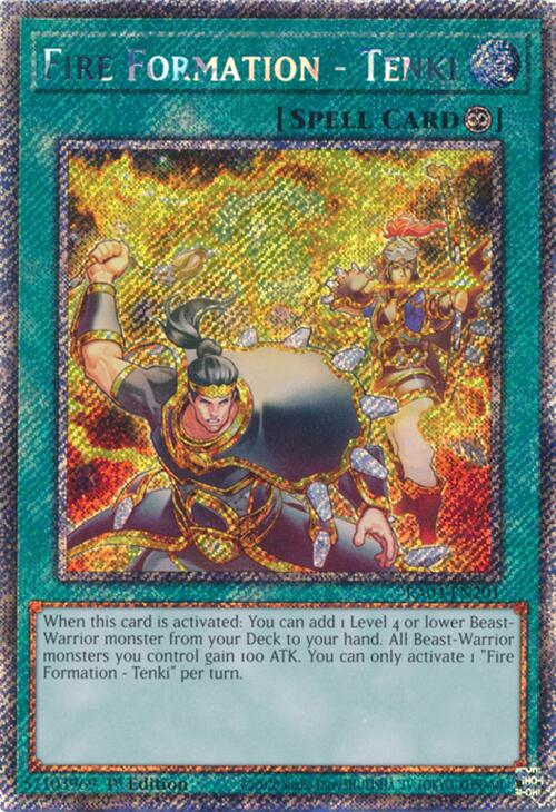 Fire Formation - Tenki [RA04-EN201] Platinum Secret Rare | Galactic Gamez