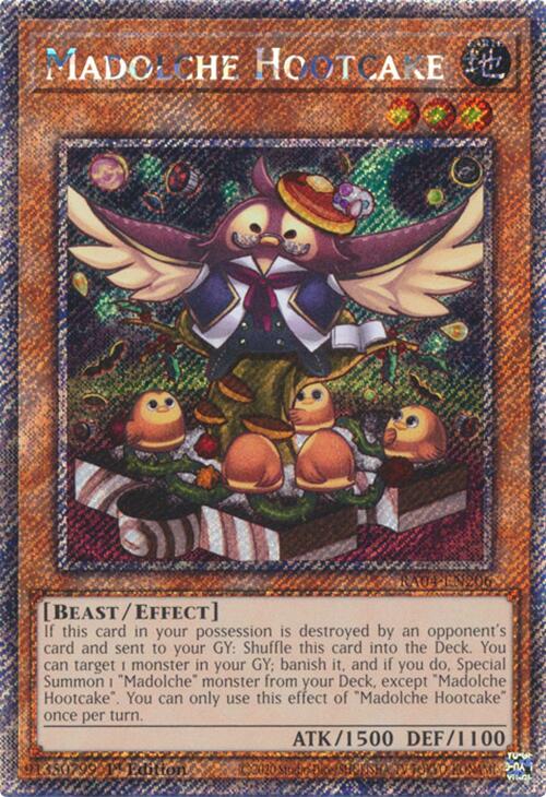 Madolche Hootcake [RA04-EN206] Platinum Secret Rare | Galactic Gamez
