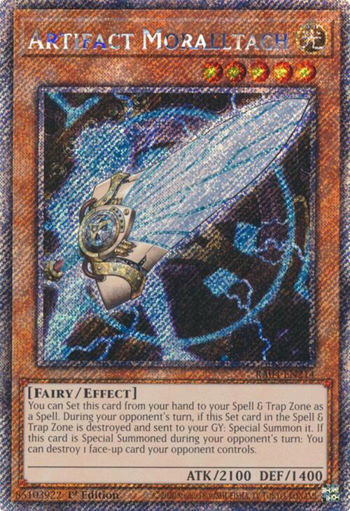 Artifact Moralltach [RA04-EN214] Platinum Secret Rare | Galactic Gamez
