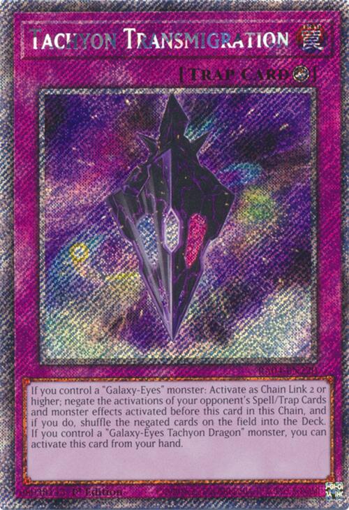 Tachyon Transmigration [RA04-EN220] Platinum Secret Rare | Galactic Gamez