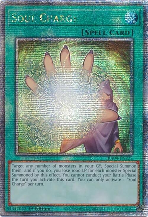 Soul Charge [RA04-EN222] Quarter Century Secret Rare | Galactic Gamez