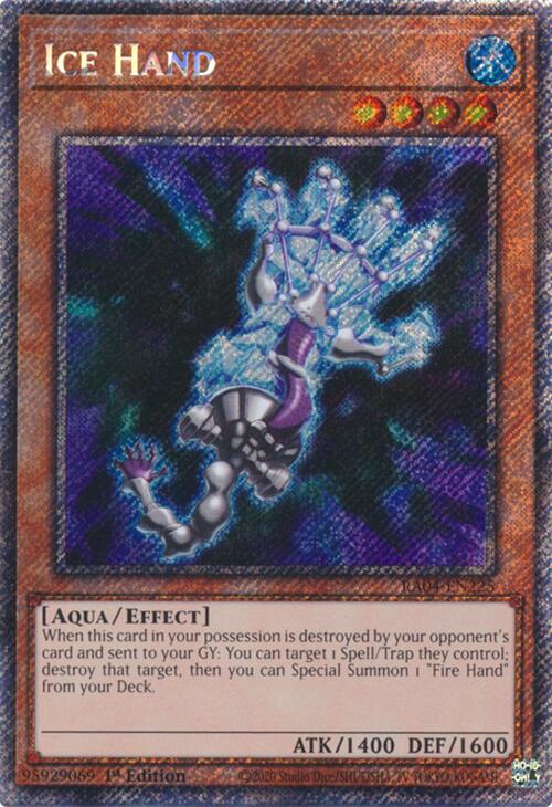 Ice Hand [RA04-EN225] Platinum Secret Rare | Galactic Gamez
