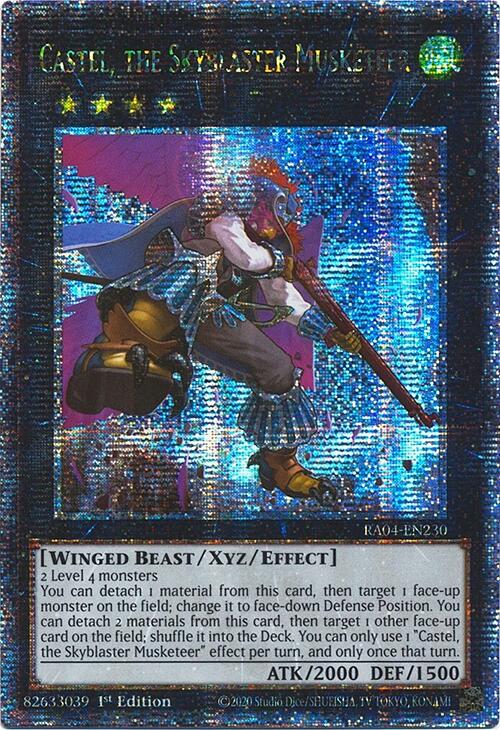 Castel, the Skyblaster Musketeer [RA04-EN230] Quarter Century Secret Rare | Galactic Gamez