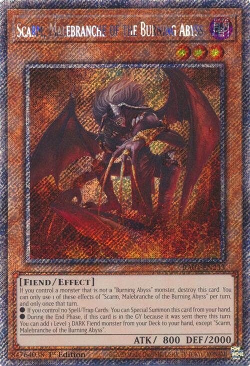 Scarm, Malebranche of the Burning Abyss [RA04-EN233] Platinum Secret Rare | Galactic Gamez
