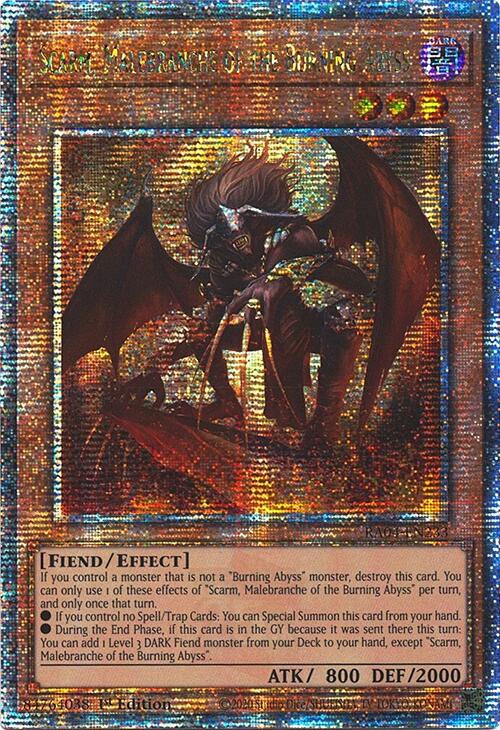 Scarm, Malebranche of the Burning Abyss [RA04-EN233] Quarter Century Secret Rare | Galactic Gamez