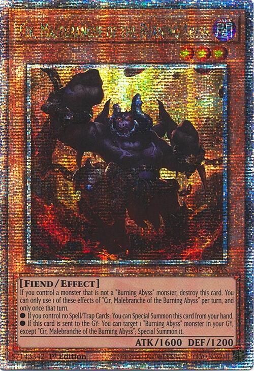 Cir, Malebranche of the Burning Abyss [RA04-EN235] Quarter Century Secret Rare | Galactic Gamez