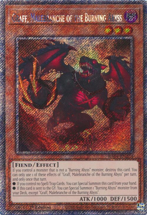 Graff, Malebranche of the Burning Abyss [RA04-EN234] Platinum Secret Rare | Galactic Gamez