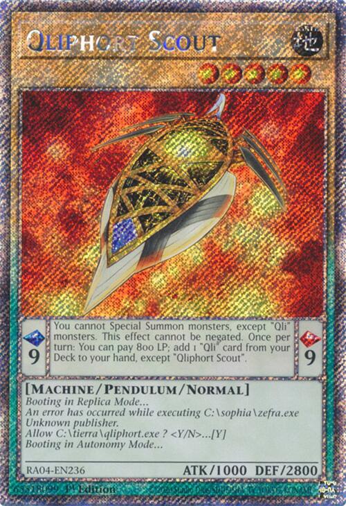 Qliphort Scout [RA04-EN236] Platinum Secret Rare | Galactic Gamez