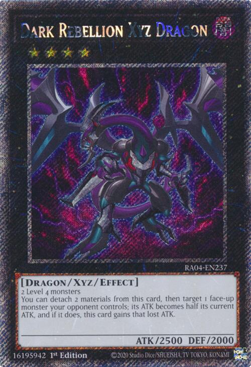 Dark Rebellion Xyz Dragon [RA04-EN237] Platinum Secret Rare | Galactic Gamez