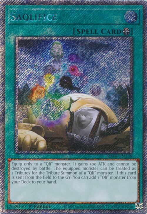 Saqlifice [RA04-EN238] Platinum Secret Rare | Galactic Gamez
