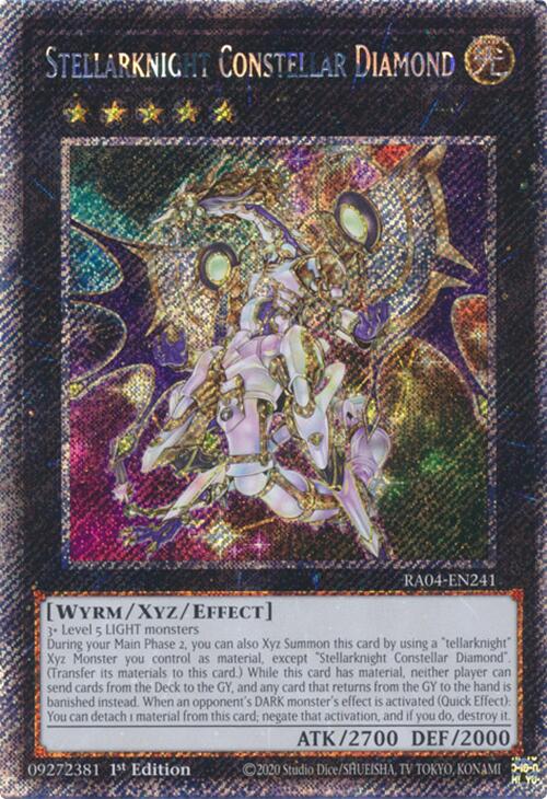 Stellarknight Constellar Diamond [RA04-EN241] Platinum Secret Rare | Galactic Gamez