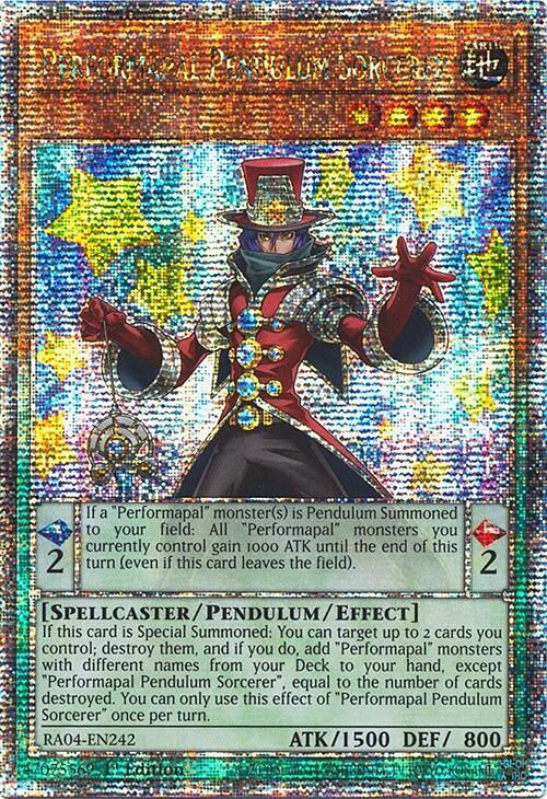 Performapal Pendulum Sorcerer [RA04-EN242] Quarter Century Secret Rare | Galactic Gamez