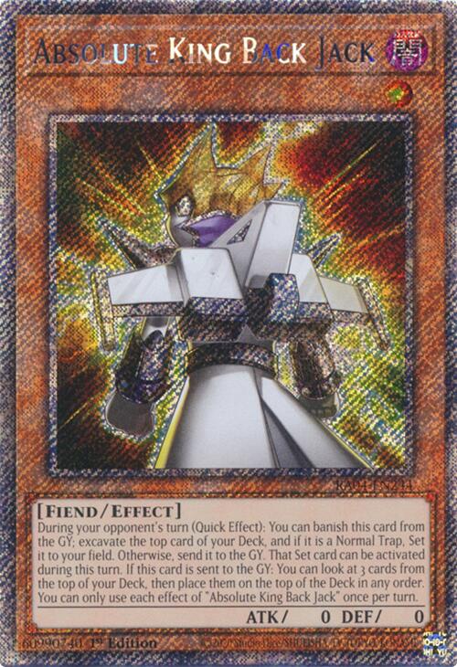 Absolute King Back Jack [RA04-EN244] Platinum Secret Rare | Galactic Gamez