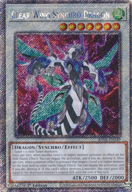 Clear Wing Synchro Dragon [RA04-EN249] Platinum Secret Rare | Galactic Gamez