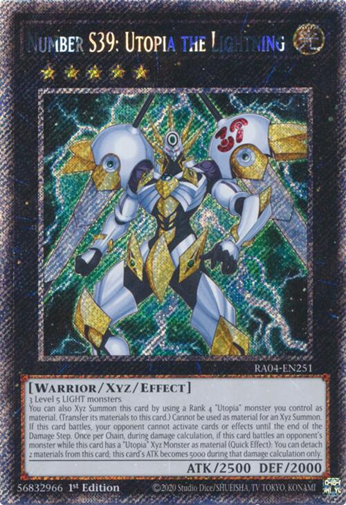 Number S39: Utopia the Lightning [RA04-EN251] Platinum Secret Rare | Galactic Gamez
