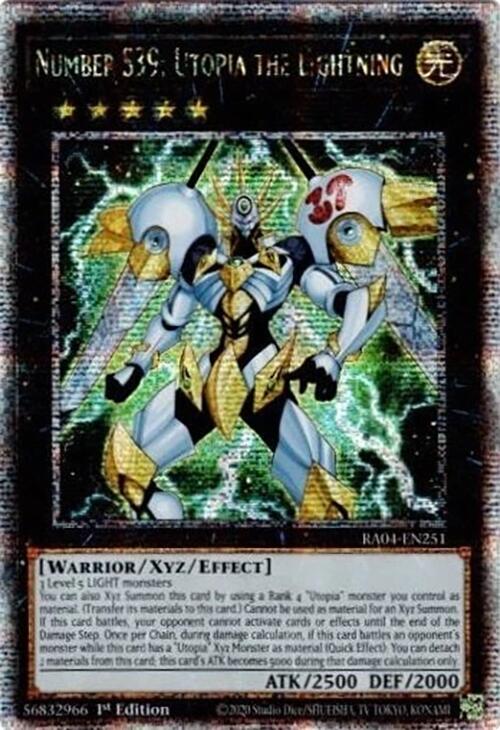 Number S39: Utopia the Lightning [RA04-EN251] Quarter Century Secret Rare | Galactic Gamez