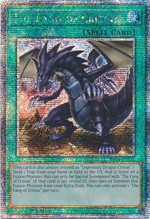 The Fang of Critias [RA04-EN255] Quarter Century Secret Rare | Galactic Gamez