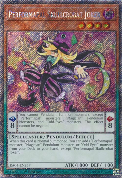 Performapal Skullcrobat Joker [RA04-EN257] Platinum Secret Rare | Galactic Gamez