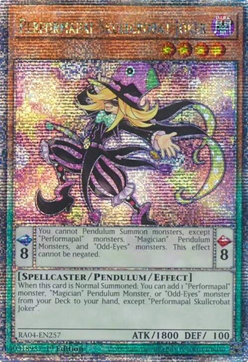 Performapal Skullcrobat Joker [RA04-EN257] Quarter Century Secret Rare | Galactic Gamez