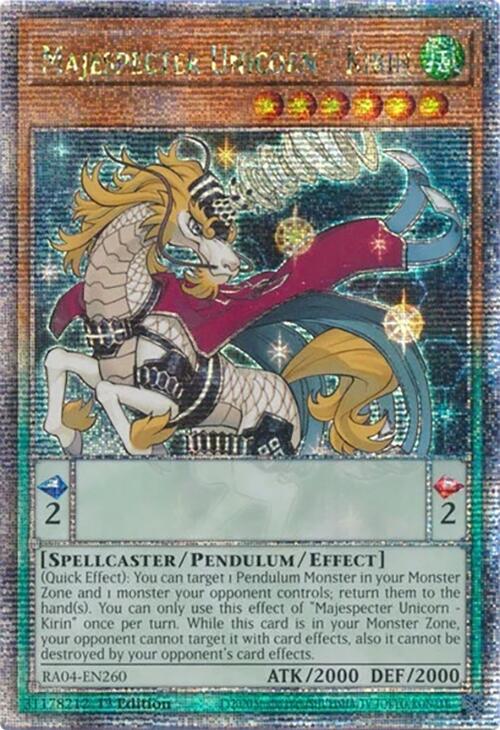 Majespecter Unicorn - Kirin [RA04-EN260] Quarter Century Secret Rare | Galactic Gamez