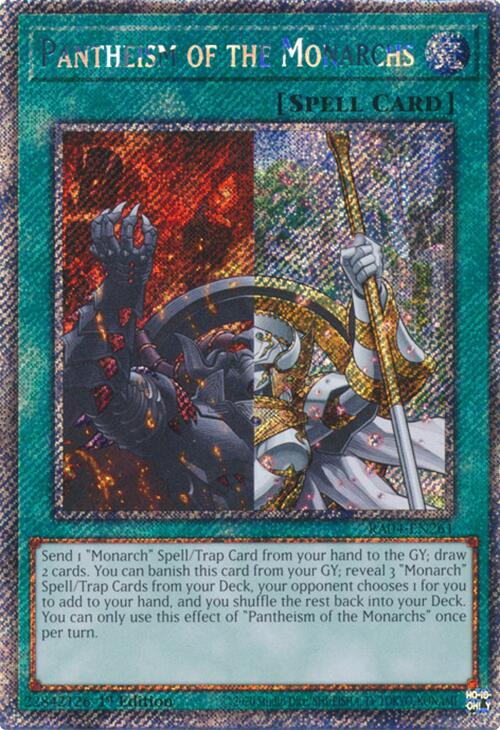 Pantheism of the Monarchs [RA04-EN261] Platinum Secret Rare | Galactic Gamez