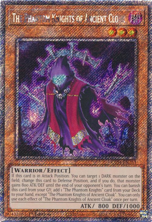 The Phantom Knights of Ancient Cloak [RA04-EN263] Platinum Secret Rare | Galactic Gamez